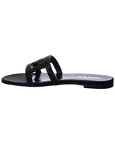 Greca Maze Silk & Leather Sandal